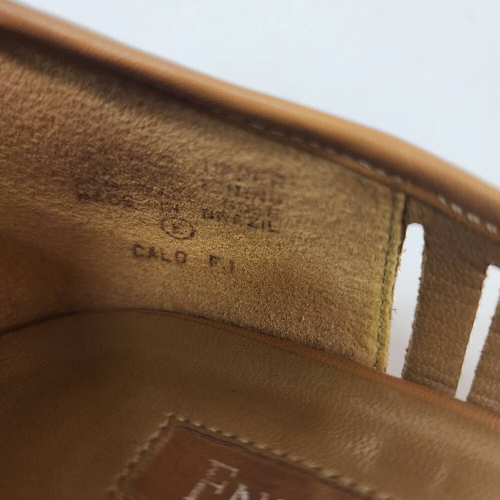 Enzo Angiolini Size 8.5 Tan Leather Square Toe Pump Heels L - Picture 10 of 12